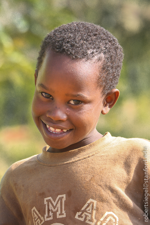 Young boy smiling